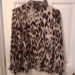NWT leopard blouse
